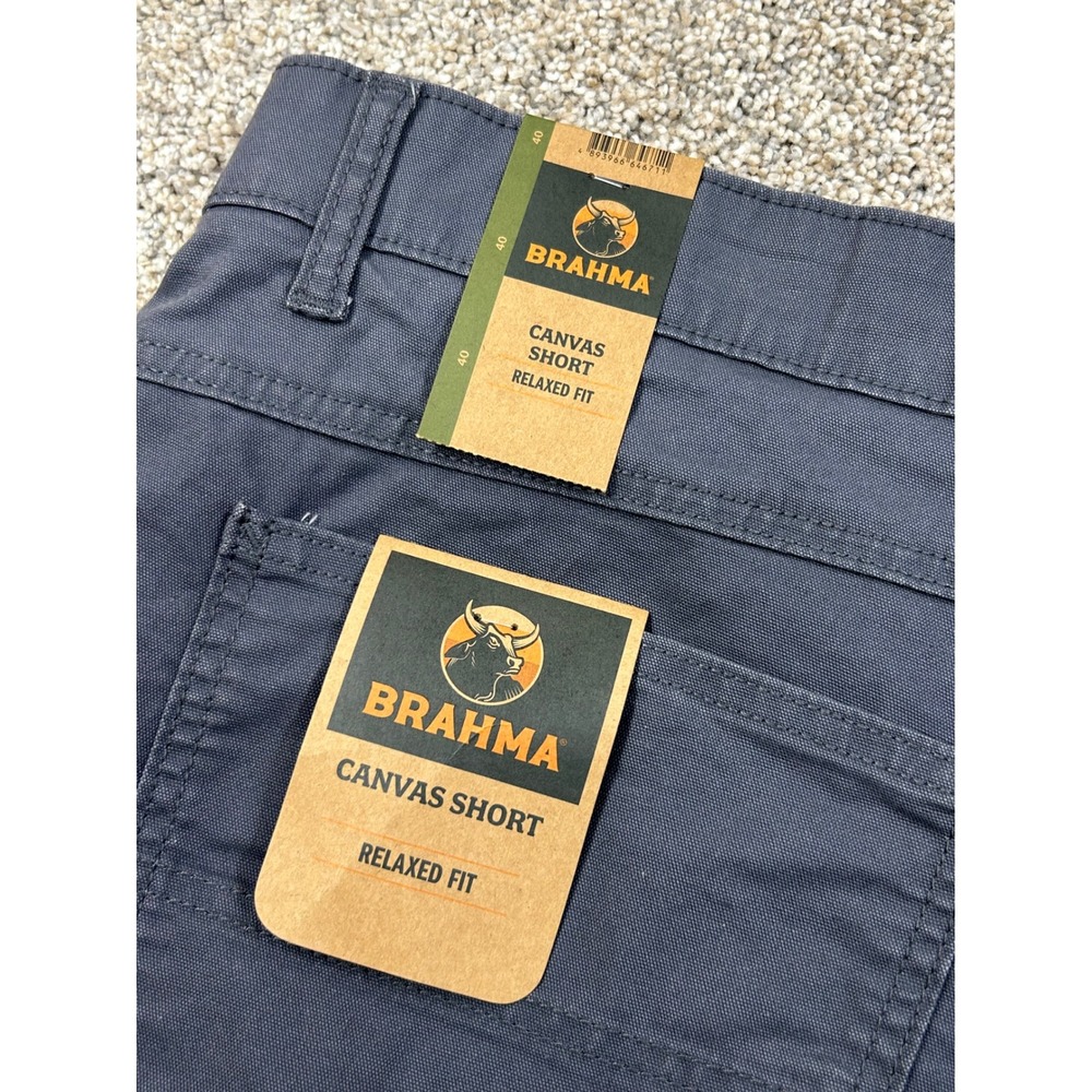 Brahma Mens Canvas Shorts Relaxed Fit Gray Size 40 Workwear 9' Inseam #0581
